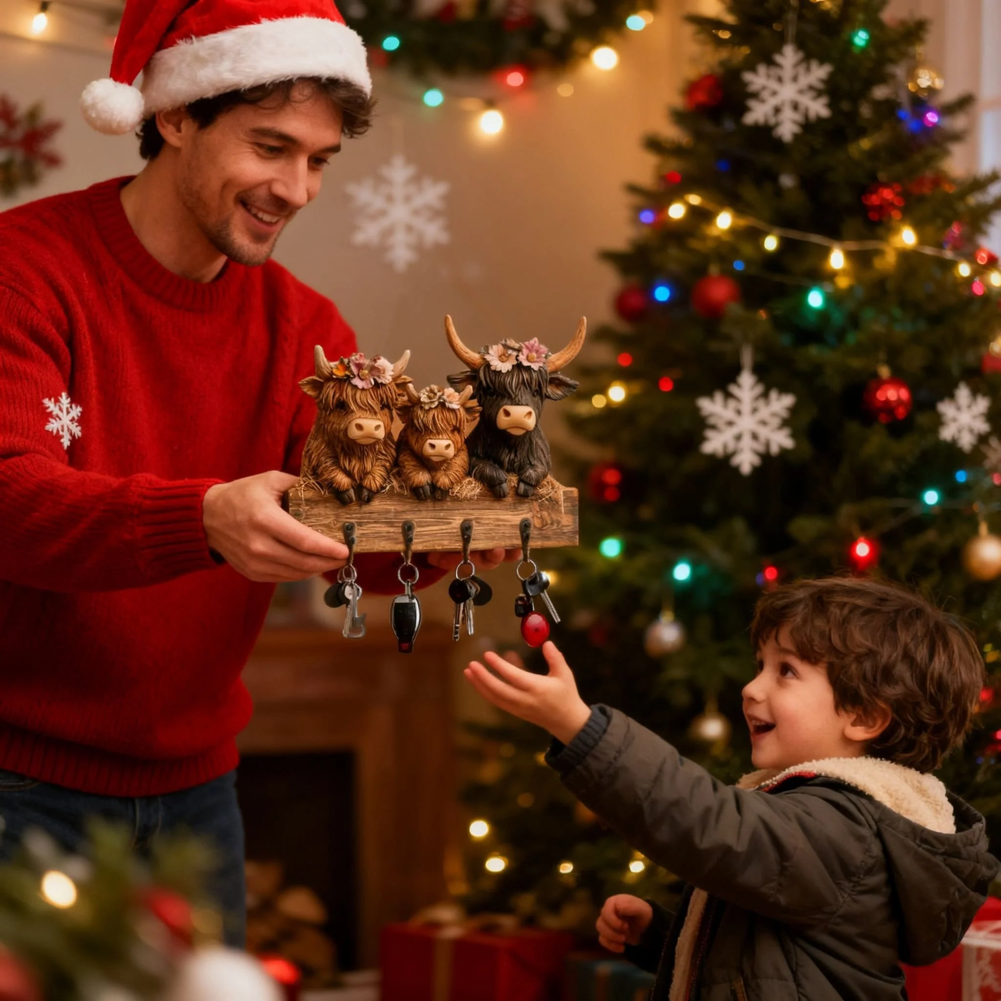 2D Printed Country Style Highland Cow Wooden Ornament 🐮 - Image 3