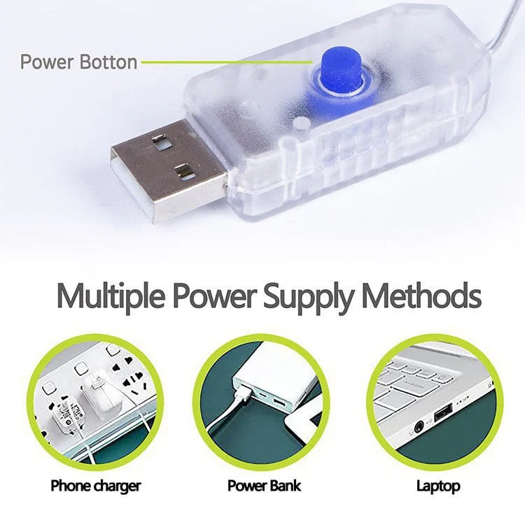 ✨LED Light Strip, USB Powered LED Curtain Light String for Gift Set - Image 15