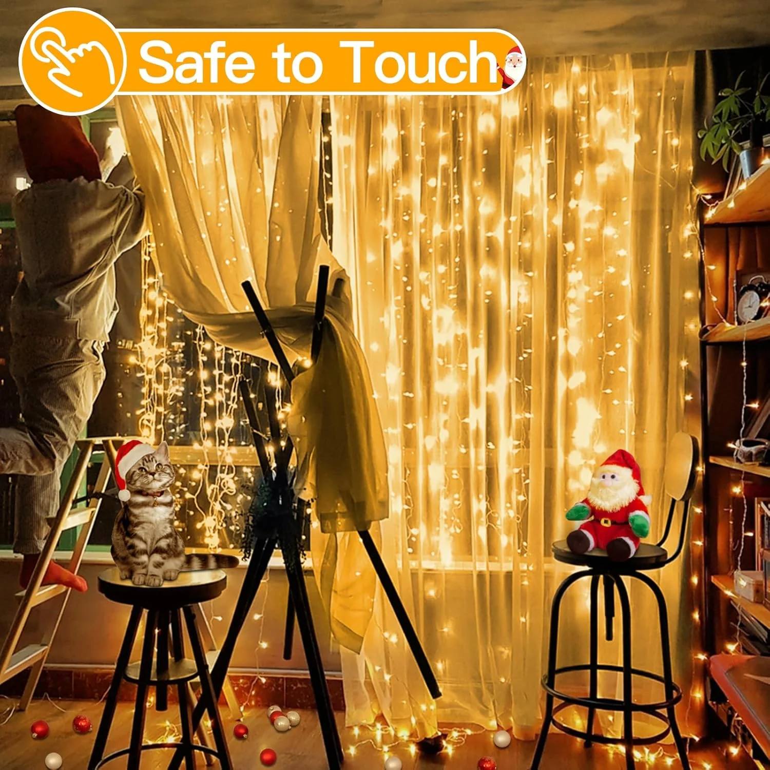 ✨LED Light Strip, USB Powered LED Curtain Light String for Gift Set - Image 3