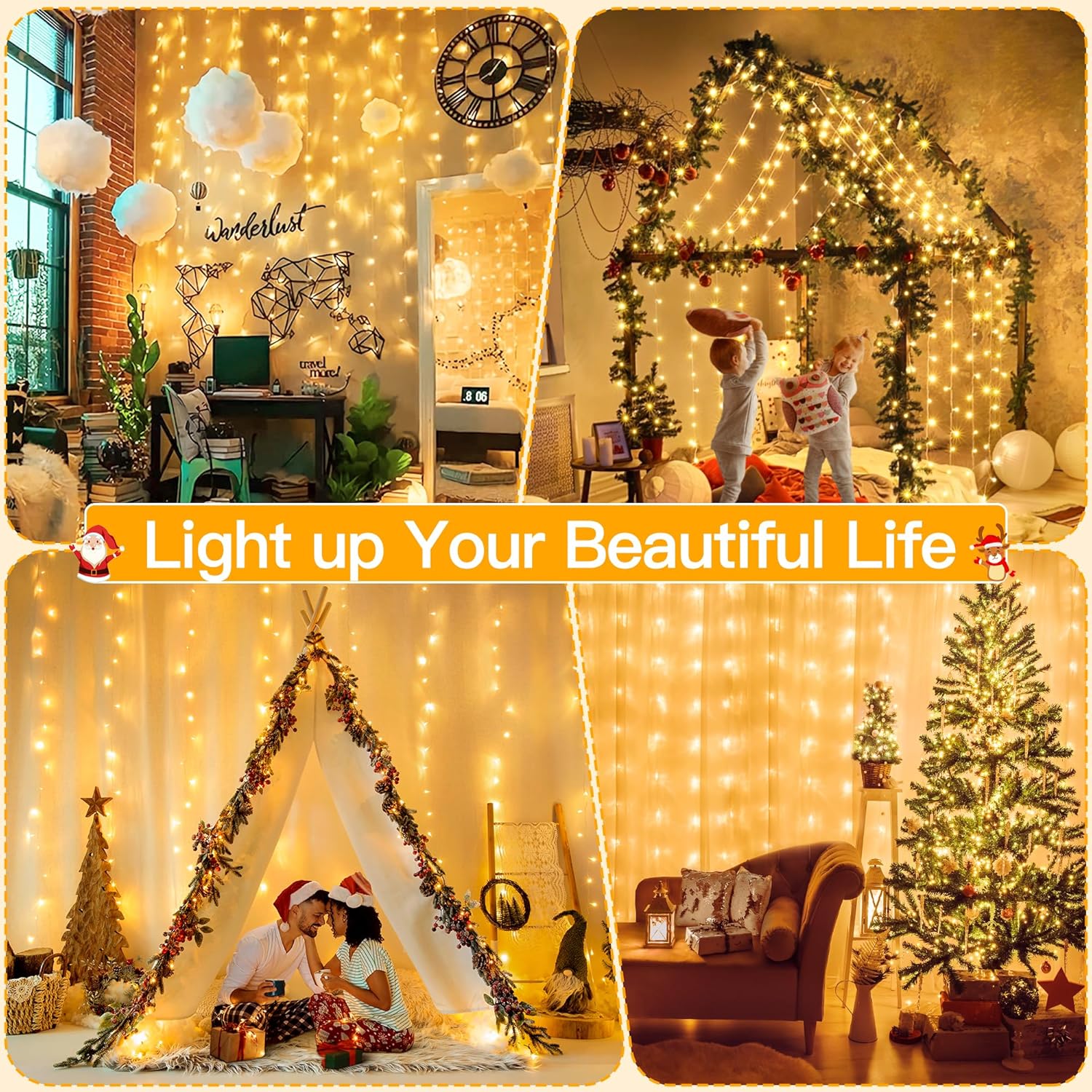 ✨LED Light Strip, USB Powered LED Curtain Light String for Gift Set - Image 5