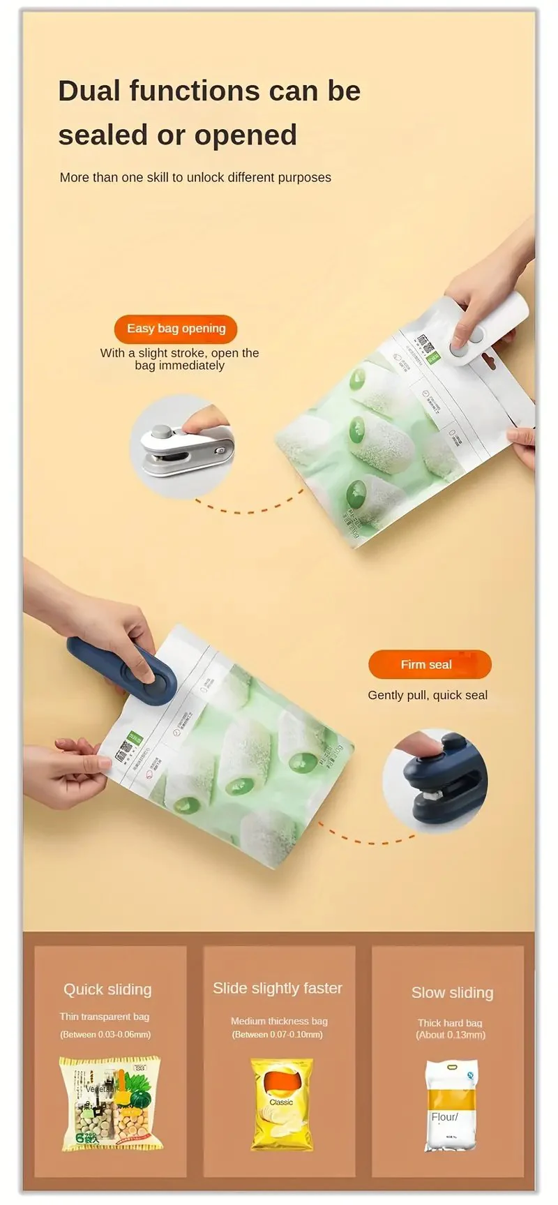 🎁Small 2-in-1 Rechargeable Magnetic Snack Sealer Household Mini Sealing Machine - Image 10