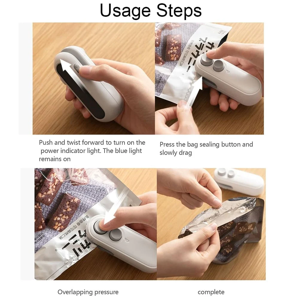 🎁Small 2-in-1 Rechargeable Magnetic Snack Sealer Household Mini Sealing Machine - Image 4