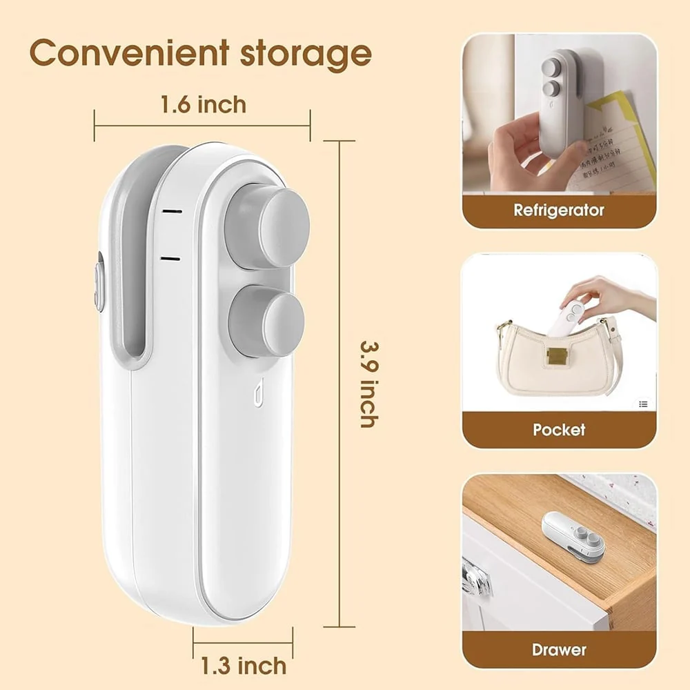 🎁Small 2-in-1 Rechargeable Magnetic Snack Sealer Household Mini Sealing Machine - Image 5