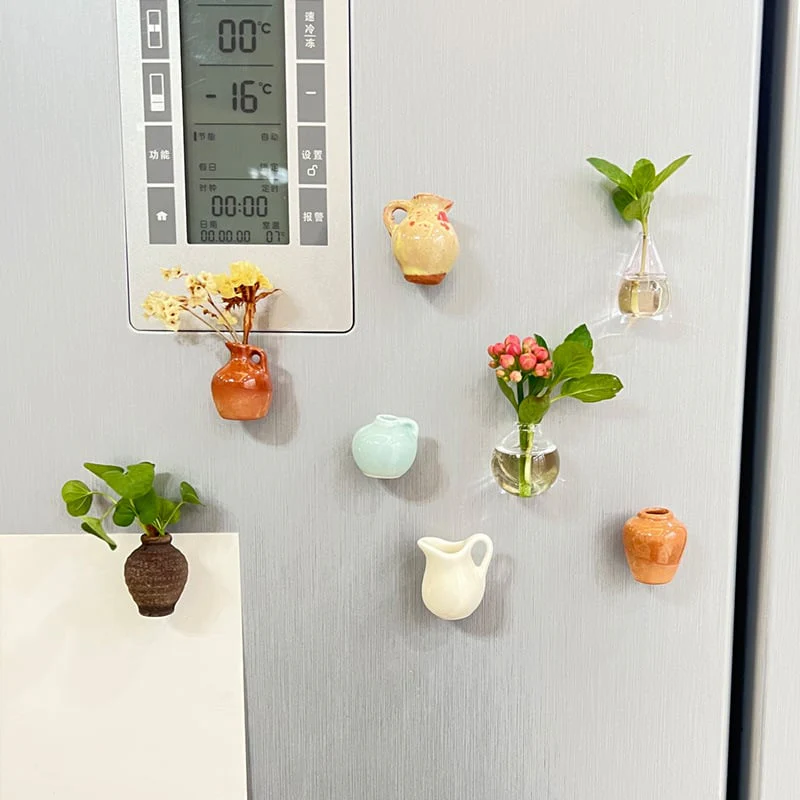 🎁Create Your Own Mini Garden🌸Mini Ceramics Vase Fridge Magnet - Image 11