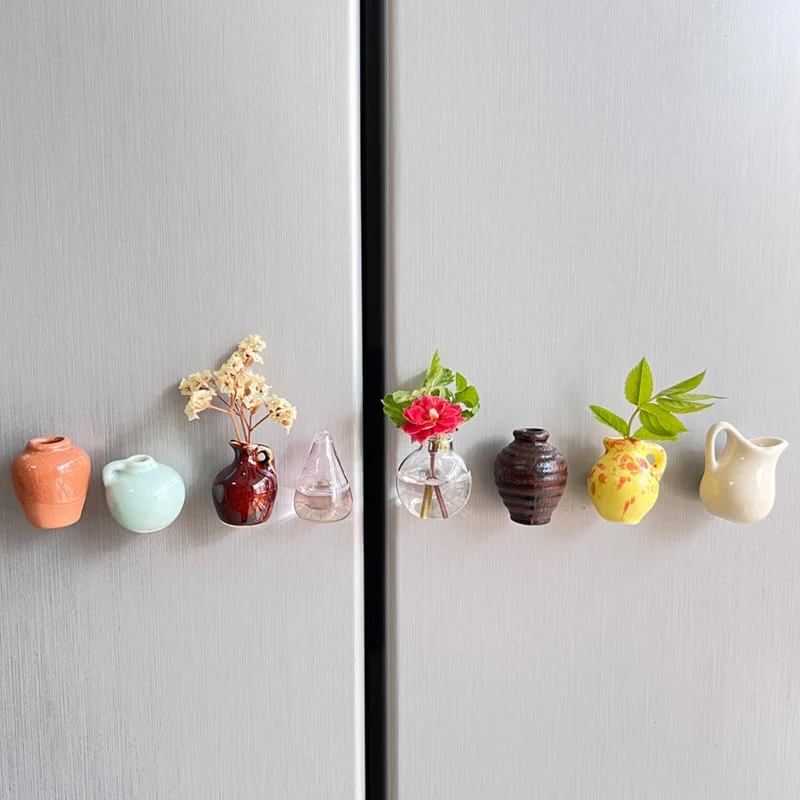 🎁Create Your Own Mini Garden🌸Mini Ceramics Vase Fridge Magnet - Image 7