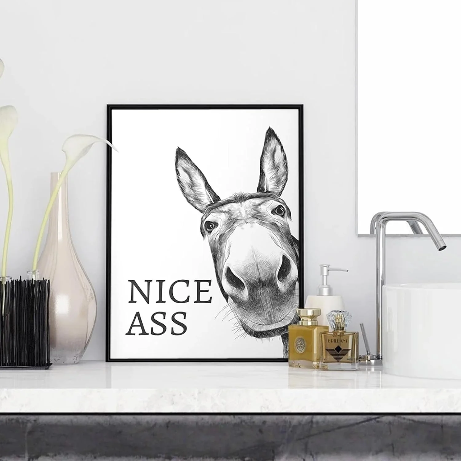 🤣The "Nice Ass" Cheeky Donkey Bathroom Canvas Art Hidden Humour for Pure Joy - Image 8