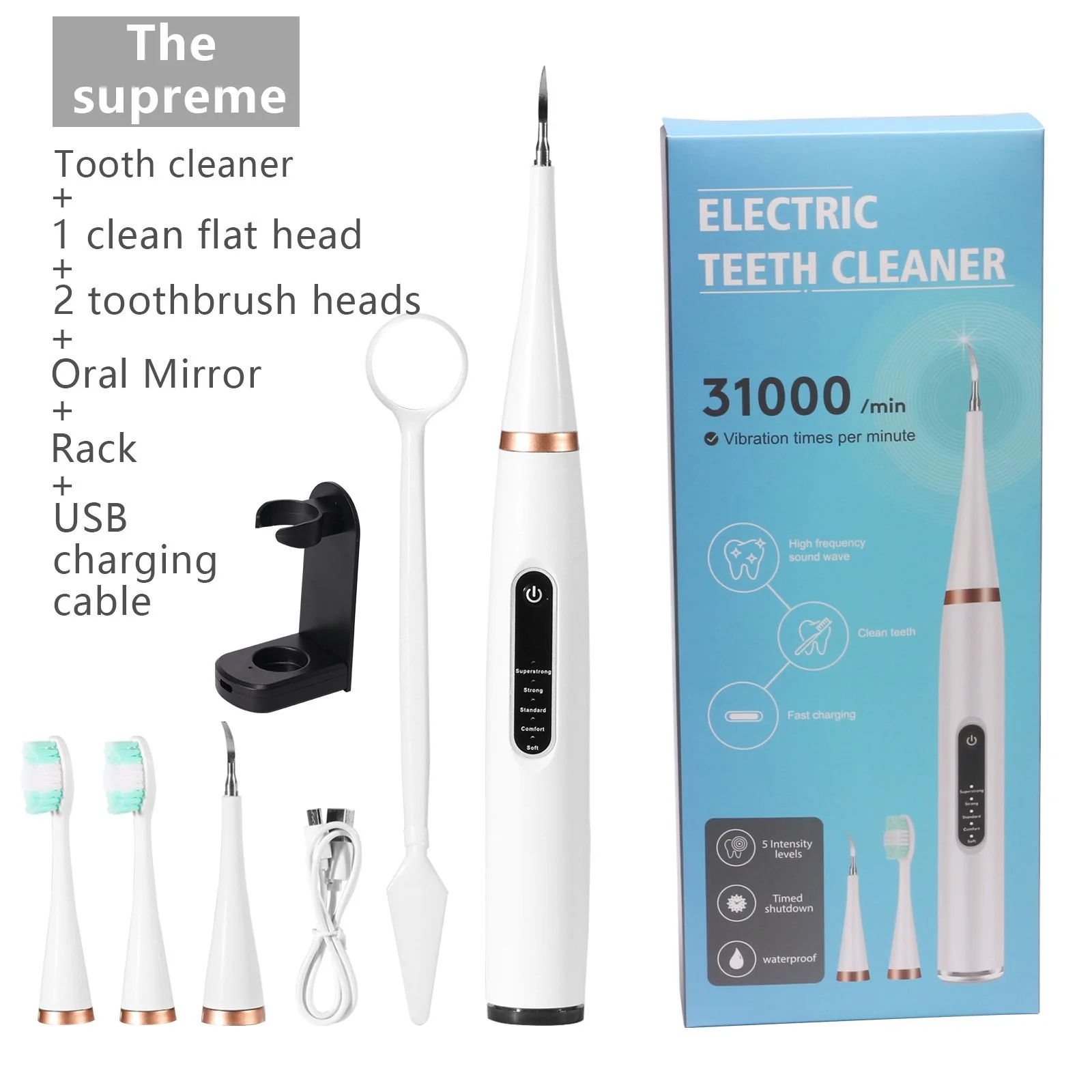 🔥Tooth Scaling and Toothbrush all in one plus spare heads and tools - Image 10