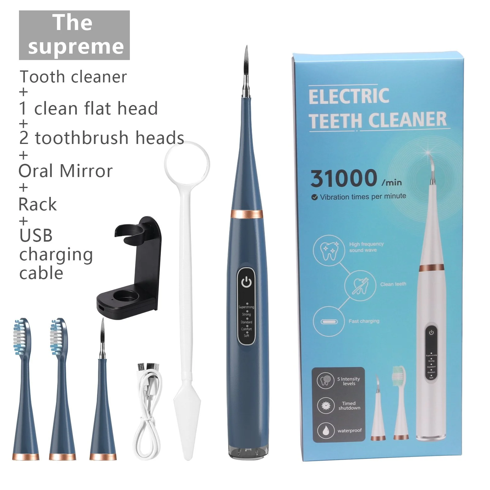 🔥Tooth Scaling and Toothbrush all in one plus spare heads and tools - Image 12